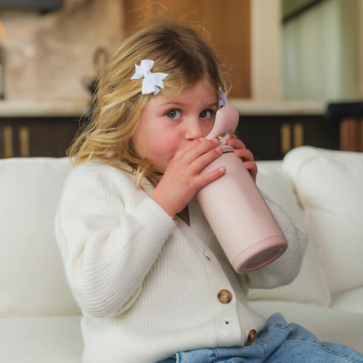 Ease2o 14oz FreeSip® Stainless Steel Water Bottle - Dusty Rose