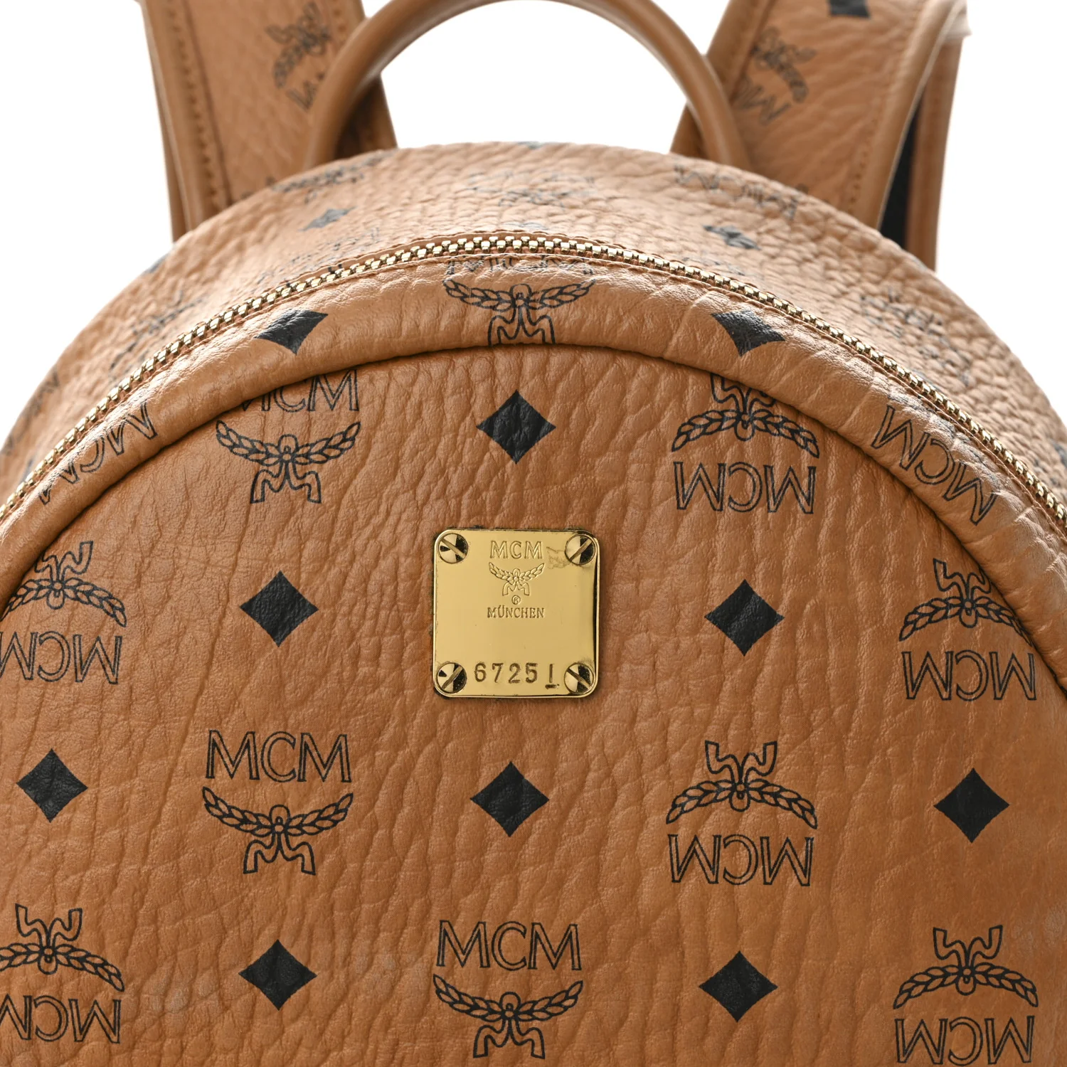 Visetos Small Stark Rabbit Backpack Cognac - Top Club