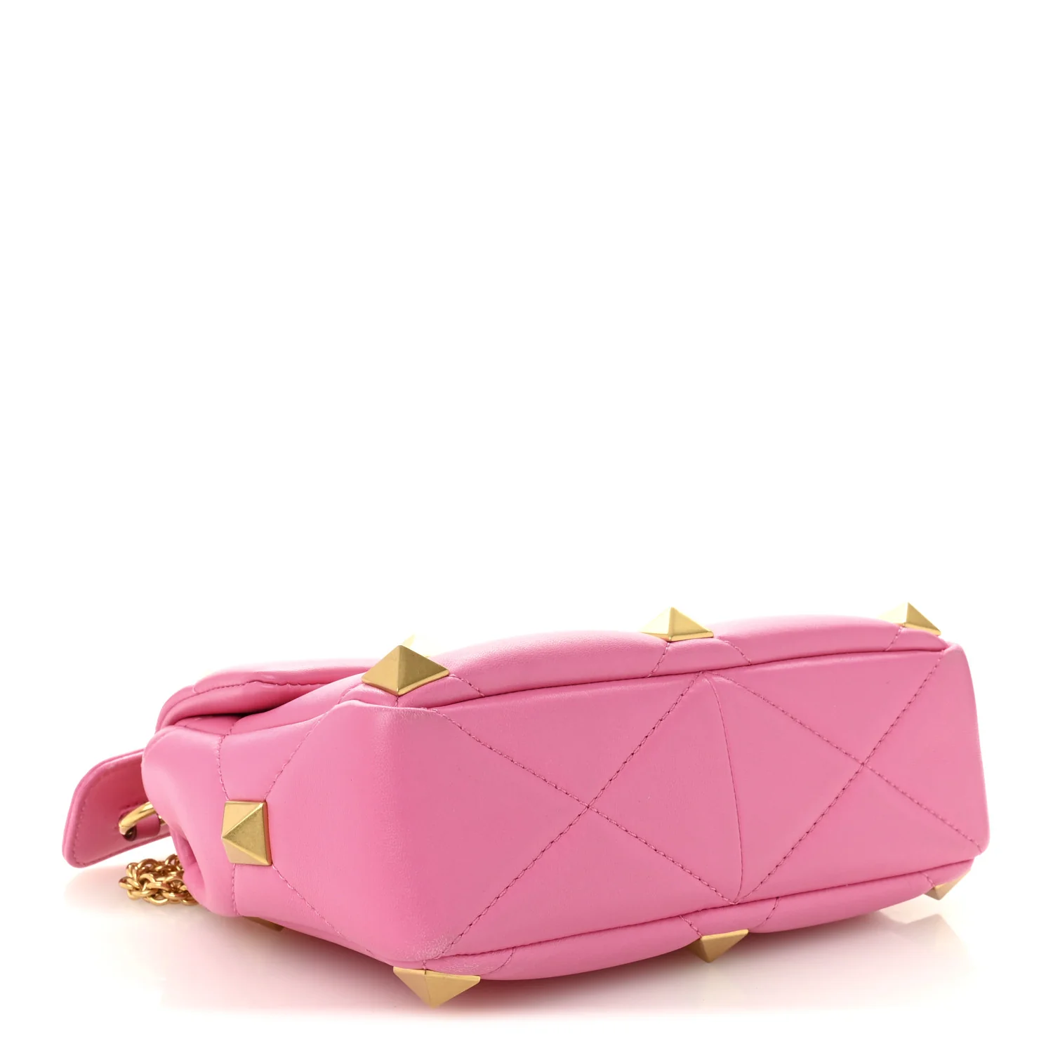 Nappa Medium Roman Stud Shoulder Bag Feminine Pink - Top Club