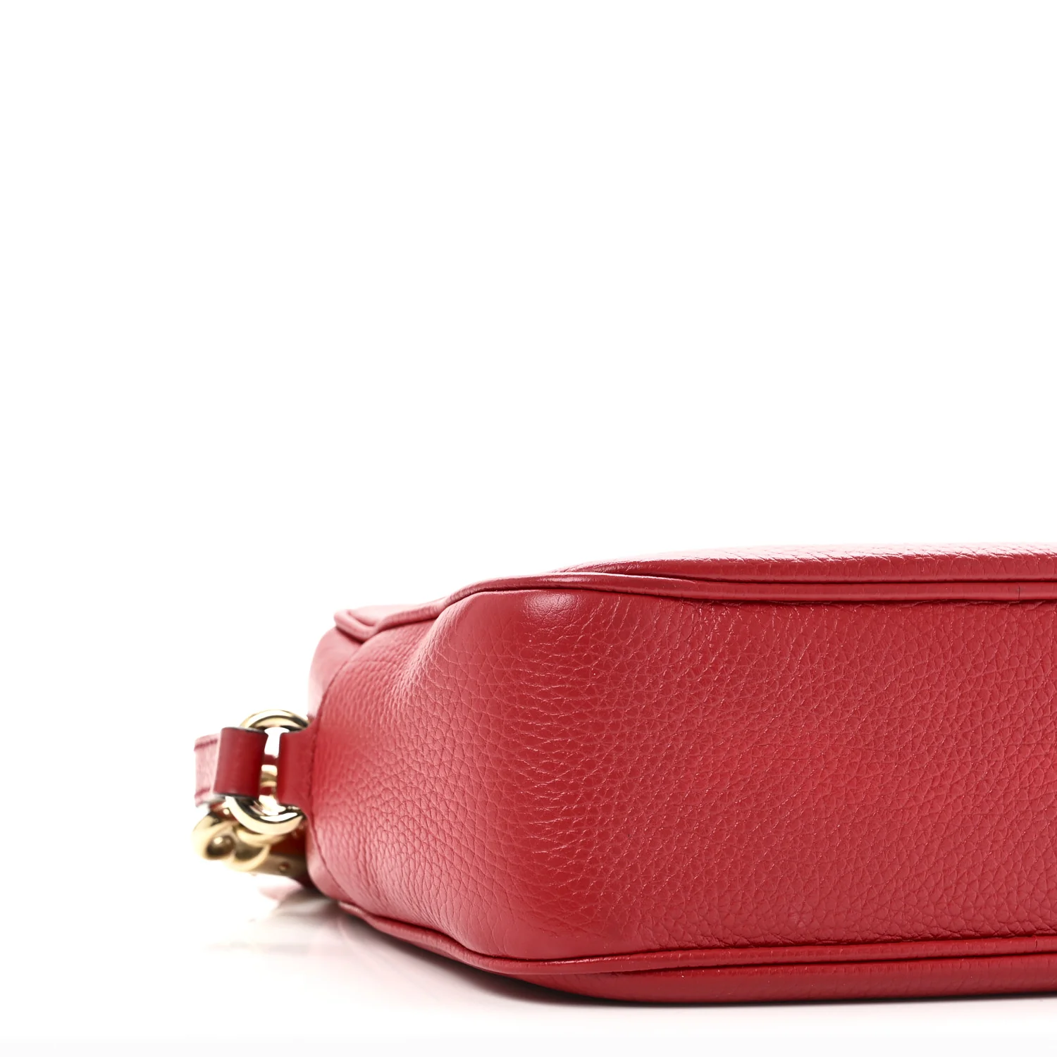 Pebbled Calfskin Small Soho Disco Bag Tabasco Red - Top Club