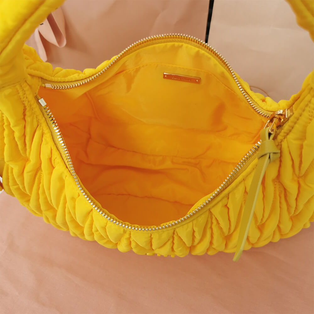 Miu Wander matelasse regenerated nylon hobo bag - Top Club
