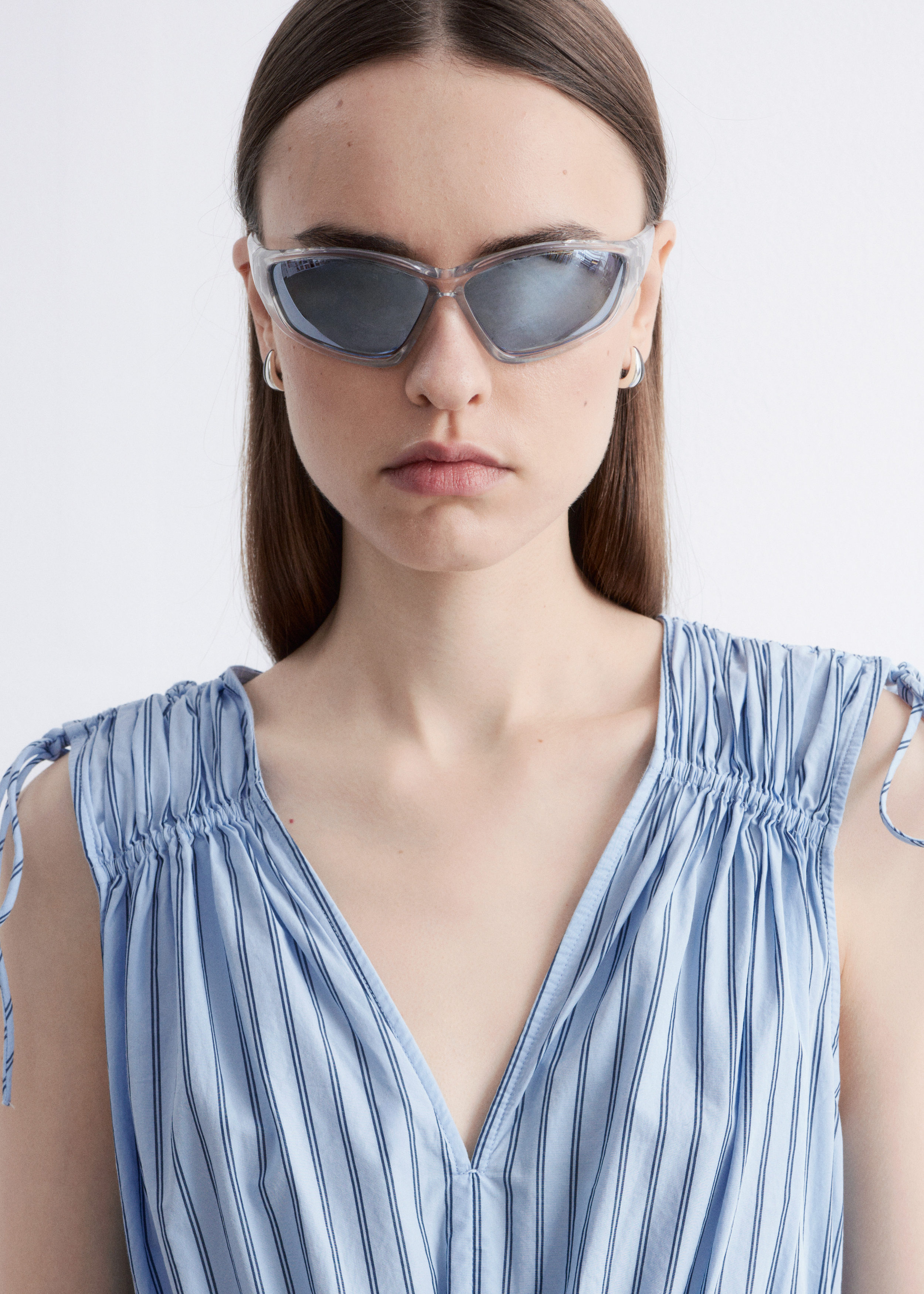 & Other Stories TIE-DETAILED MIDI DRESS