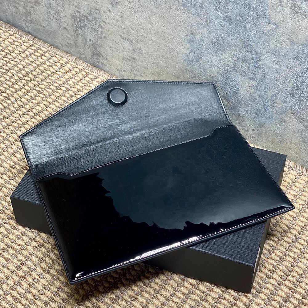 YSL UPTOWN POUCH IN PATENT LEATHER(HIGH-END GRADE) - Top Club