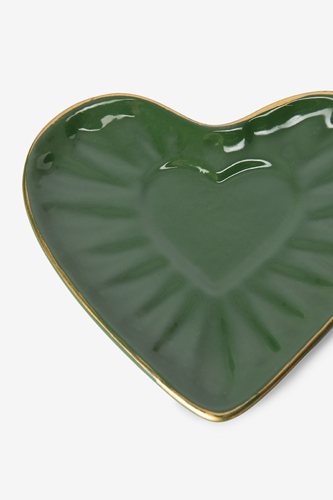 Groene gebaksbordjes hart