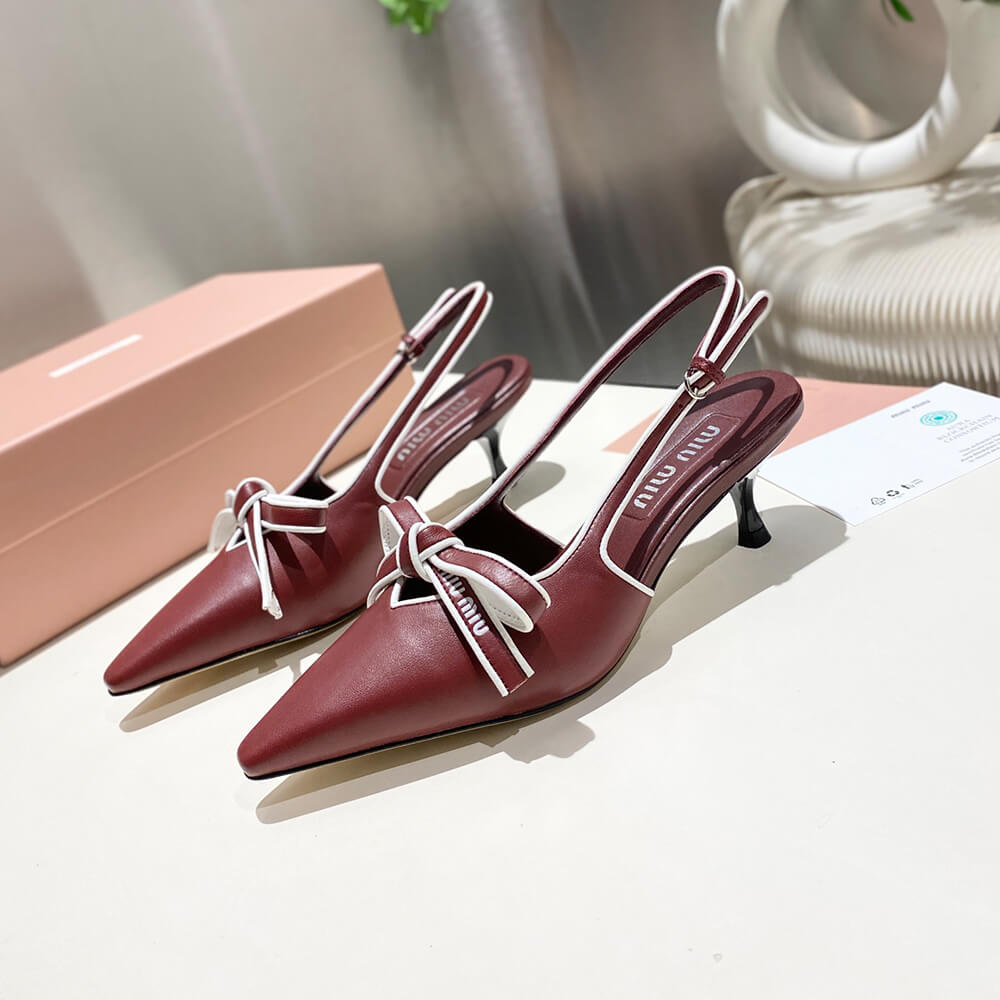 MiuMiu Nappa leather slingback pumps - Top Club