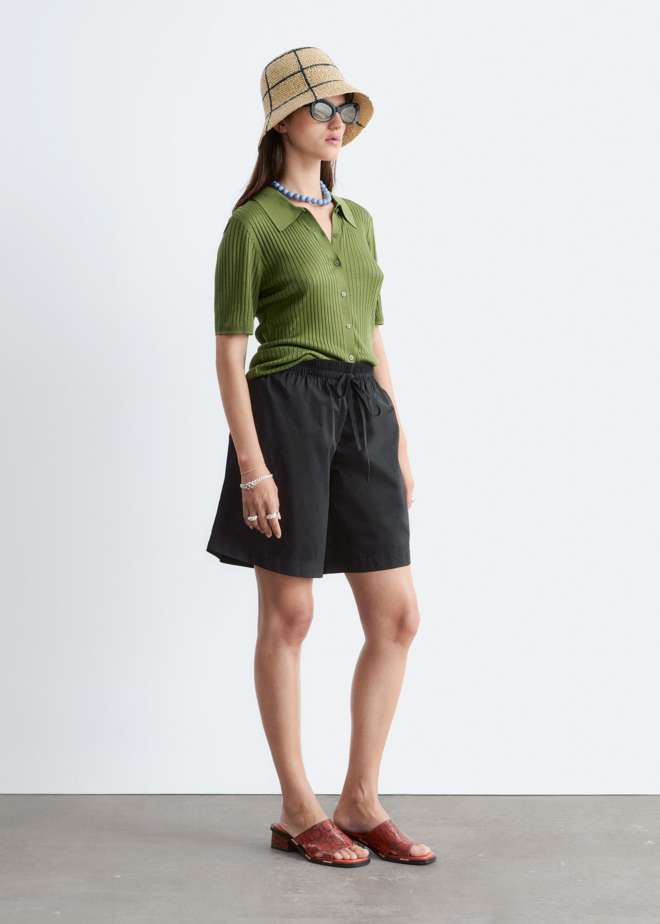 & Other Stories DRAWSTRING KNEE-LENGTH SHORTS