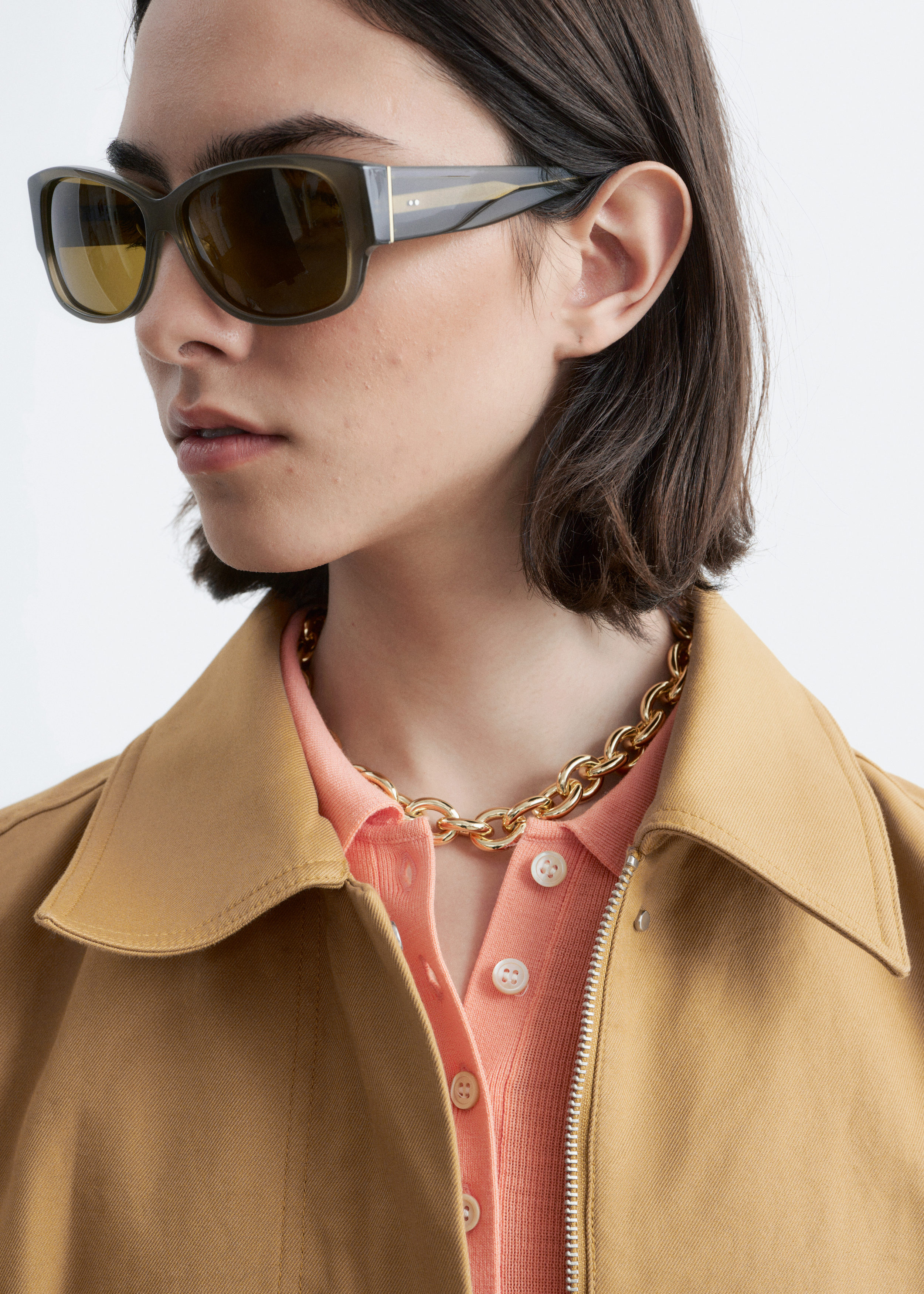 & Other Stories OVERSIZED DRAWSTRING UTILITY JACKET