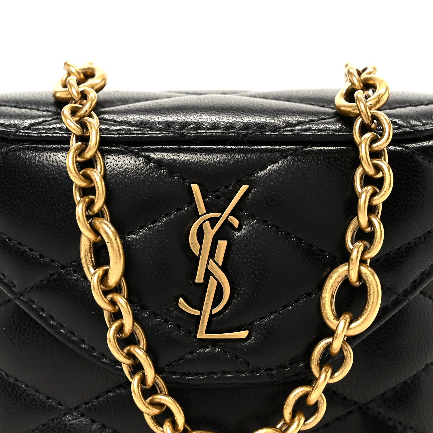 Lambskin Matelasse Monogram June Chain Belt Bag - Top Club