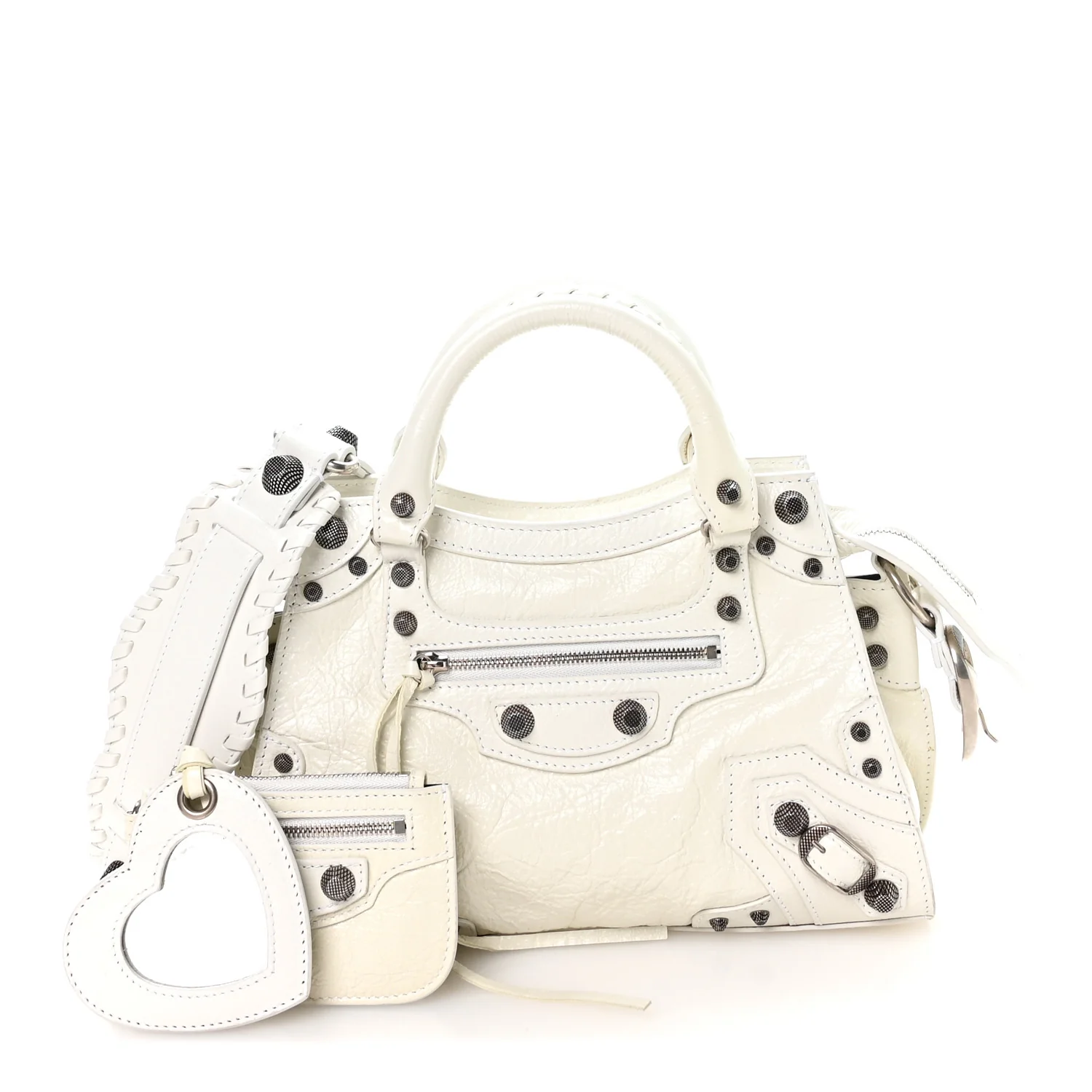 Agneau Arena Neo Cagole Handbag XS Optic White - Top Club