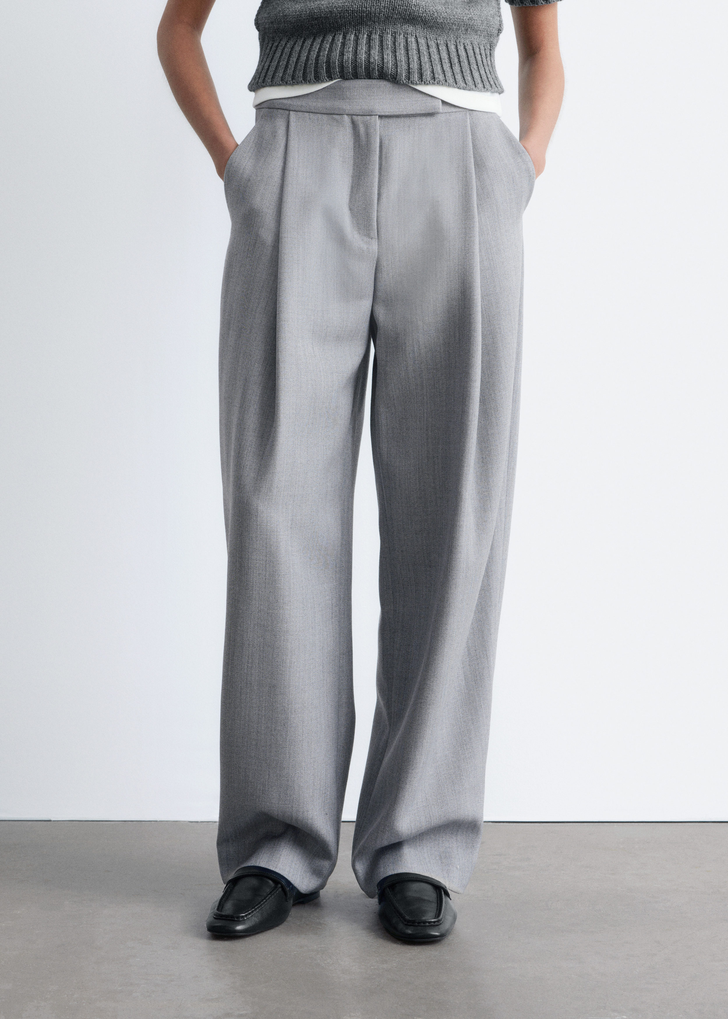 & Other Stories WOOL-BLEND TAILORED TROUSERS