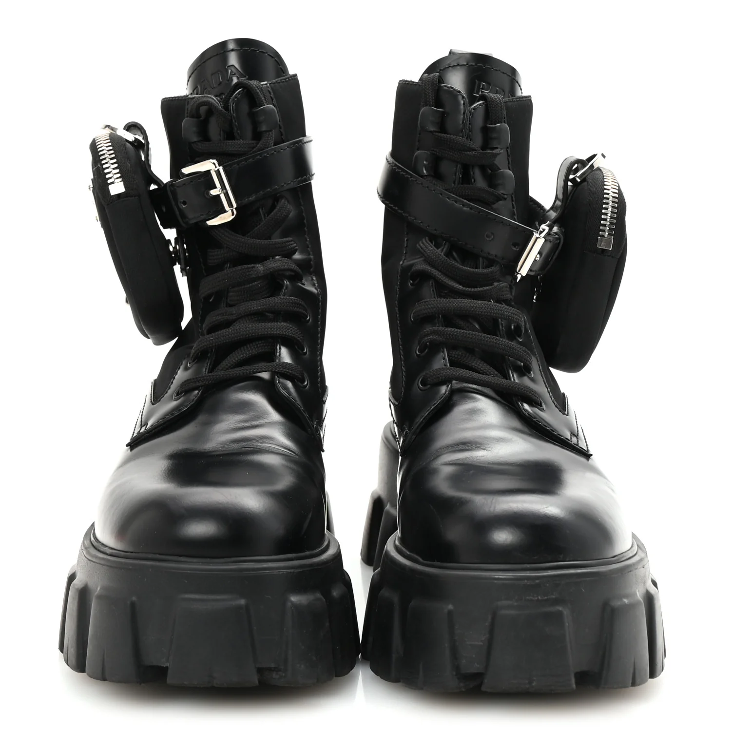 Spazzolato Rois Nylon Metal Triangle Logo Monolith Pouch Pocket 55mm Boots 38 Black - Top Club