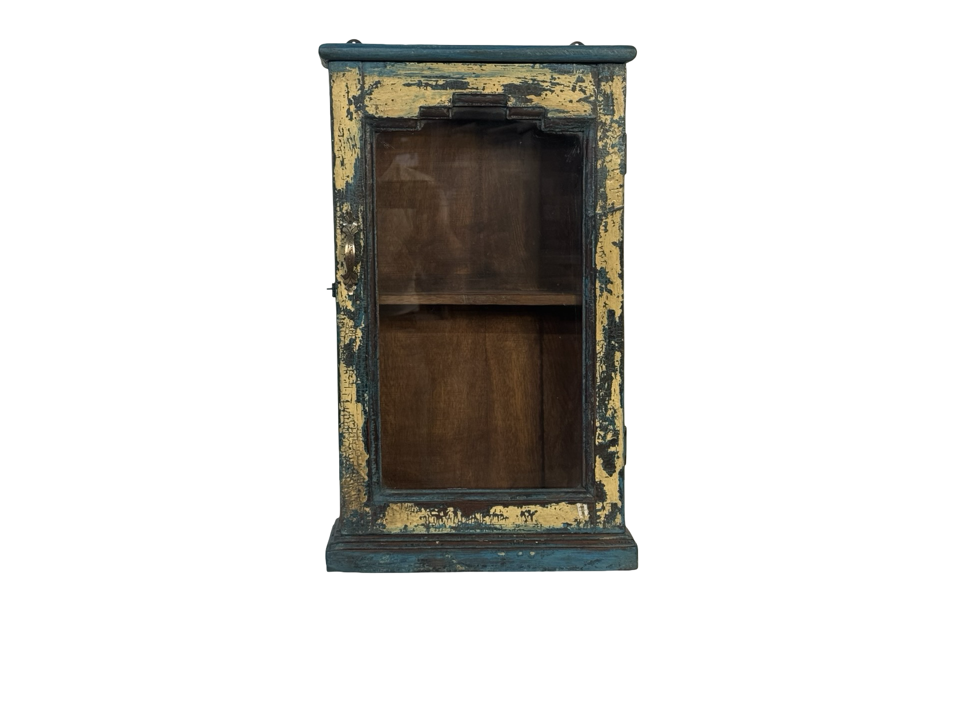 Hangkast uniek blauw/geel