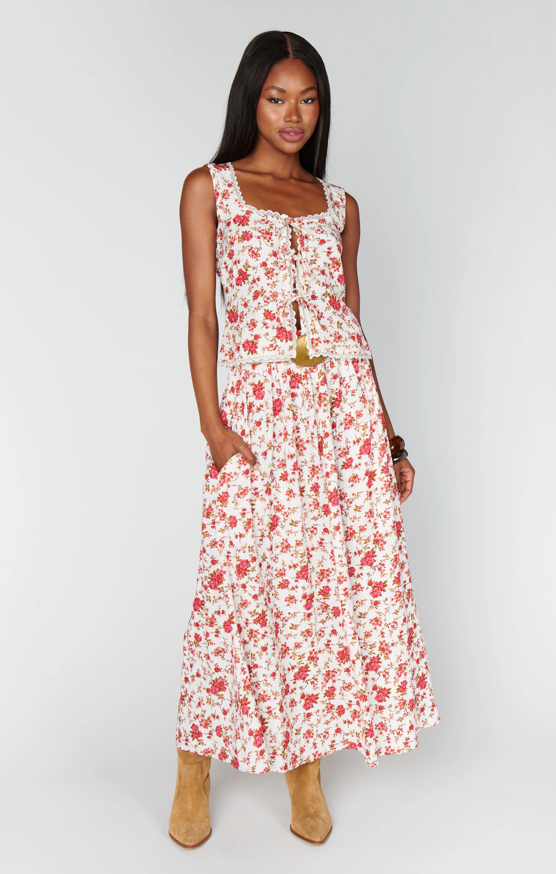 Adrianna Maxi Skirt ~ Southern Roses