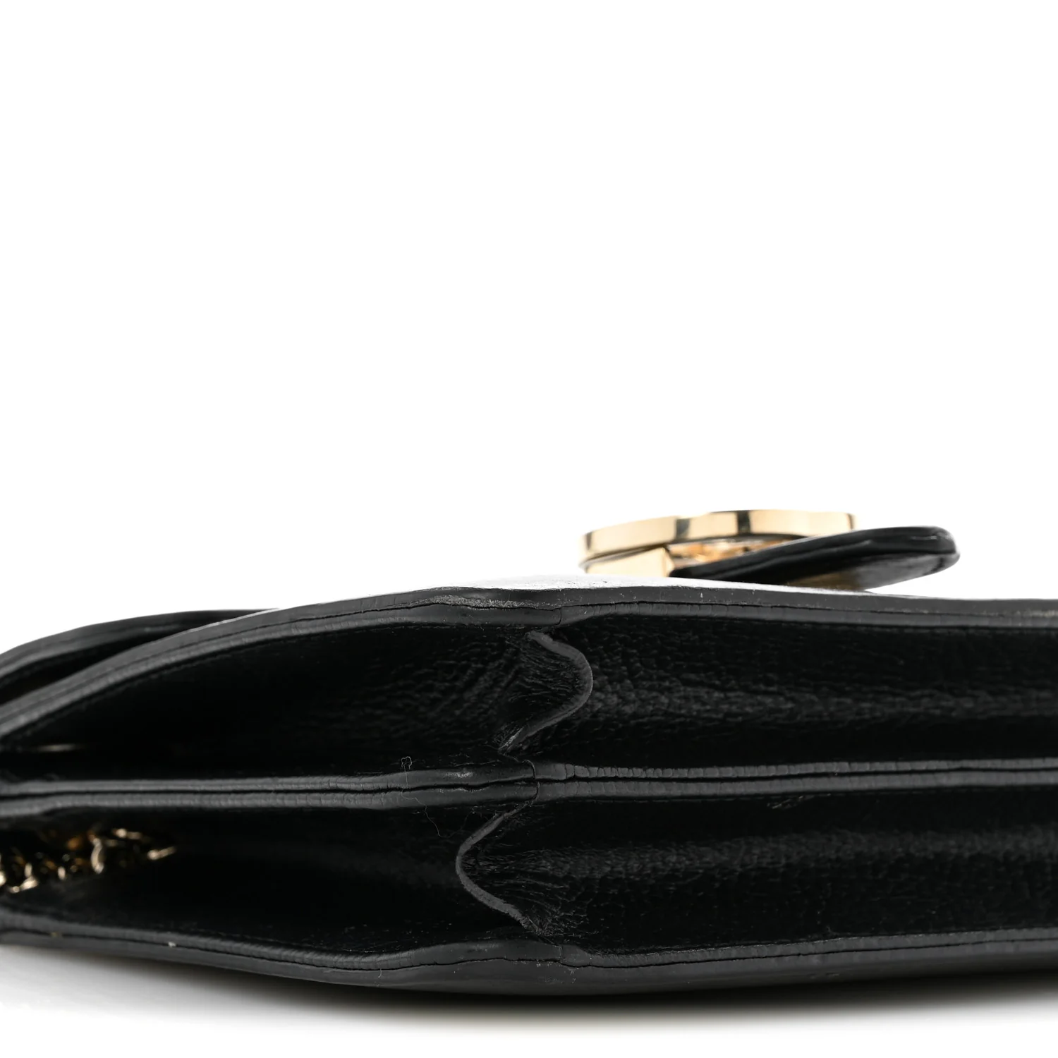 Dollar Calfskin Small Interlocking G Shoulder Bag Black - Top Club