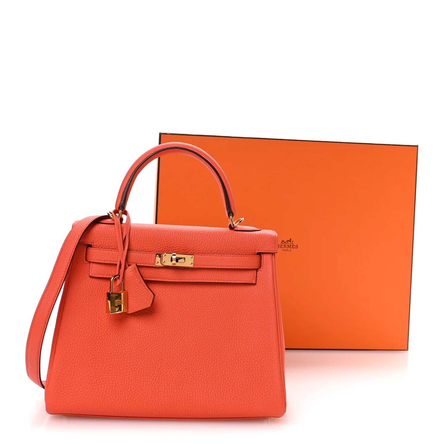 Togo Kelly Retourne 25 Orange Poppy - Top Club