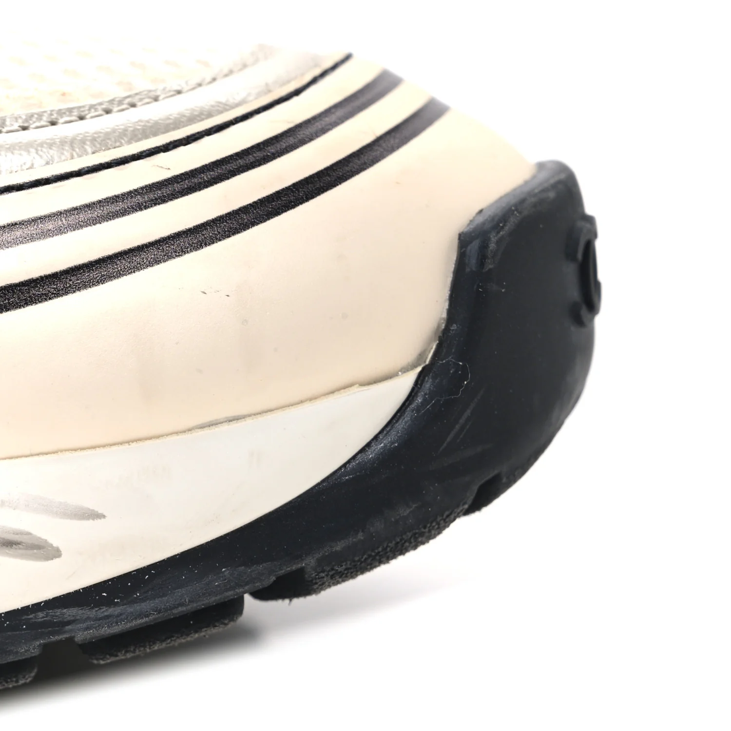Fabric Laminated Calfskin Stretch CC Sneakers 41 Ivory White Silver - Top Club