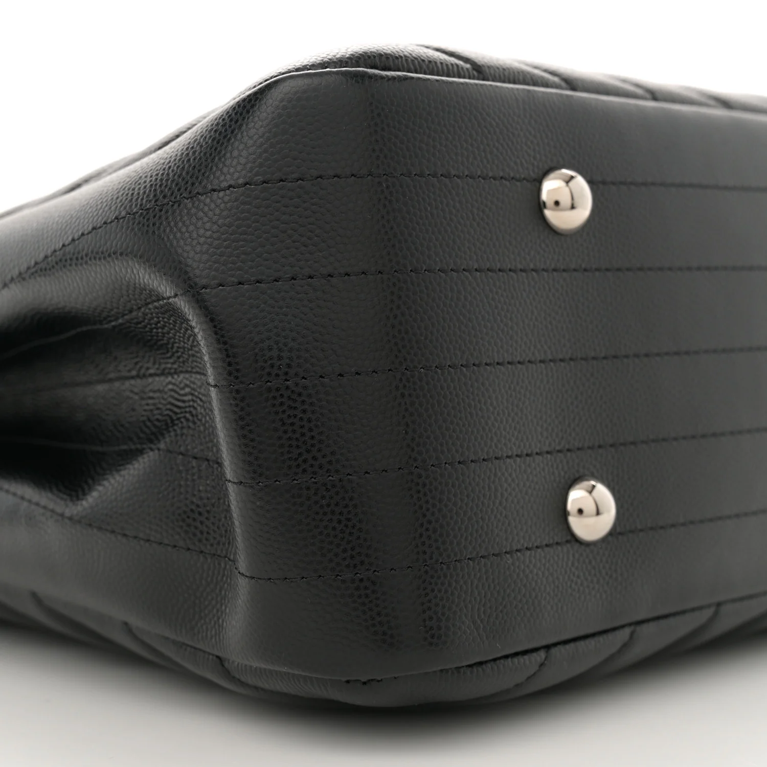 Caviar Chevron Quilted Large Shopping Tote Tote Black - Top Club