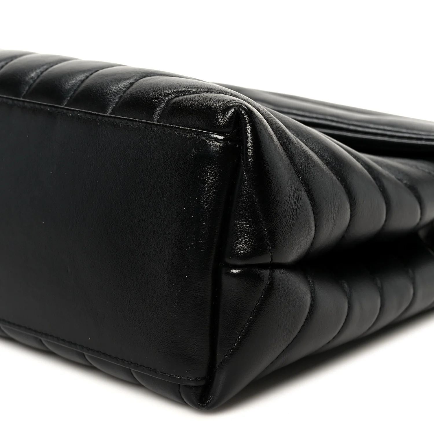 Calfskin Y Quilted Monogram Medium Loulou Chain Satchel Black - Top Club