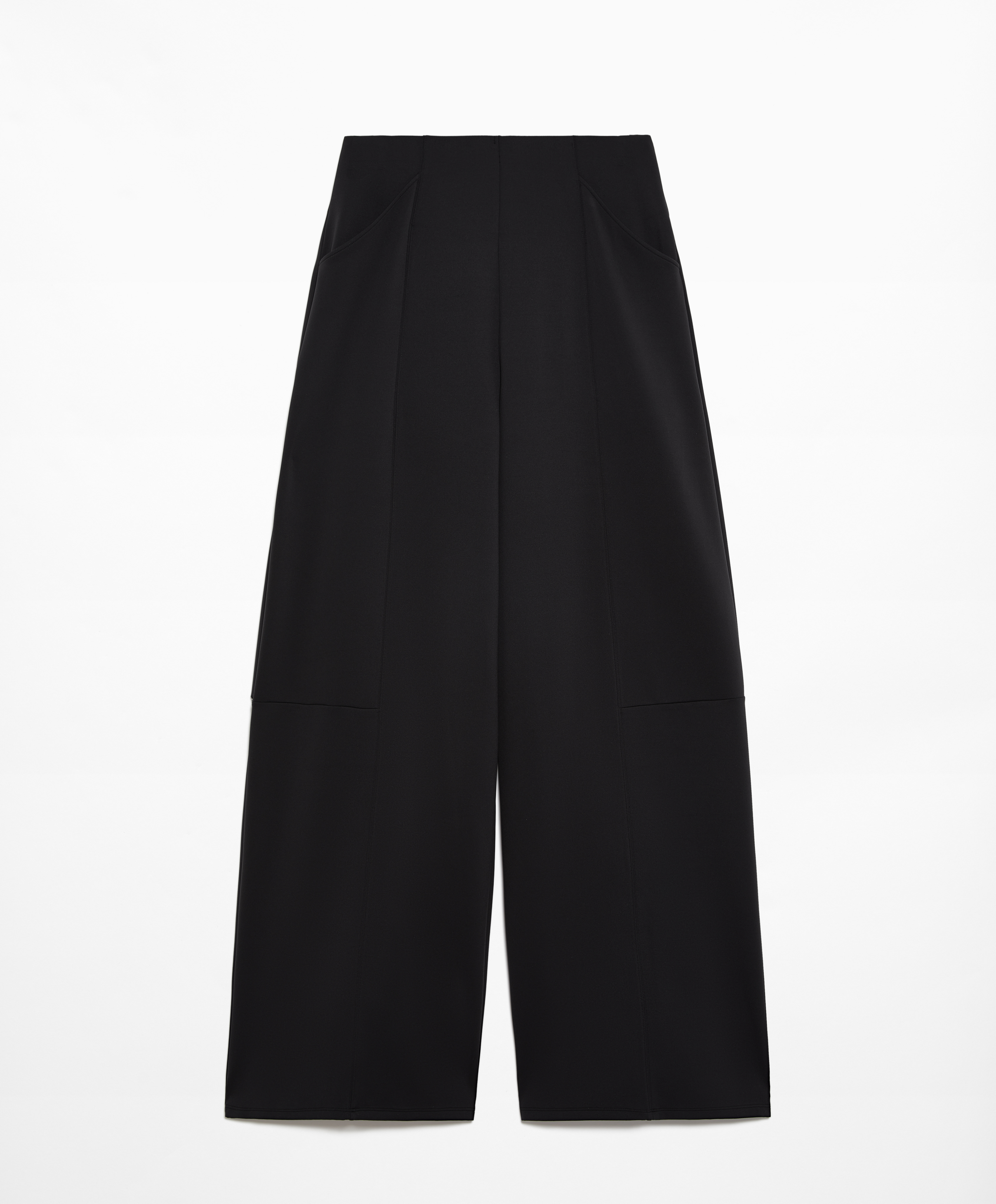 OYSHO Neoprene-effect wide-leg trousers