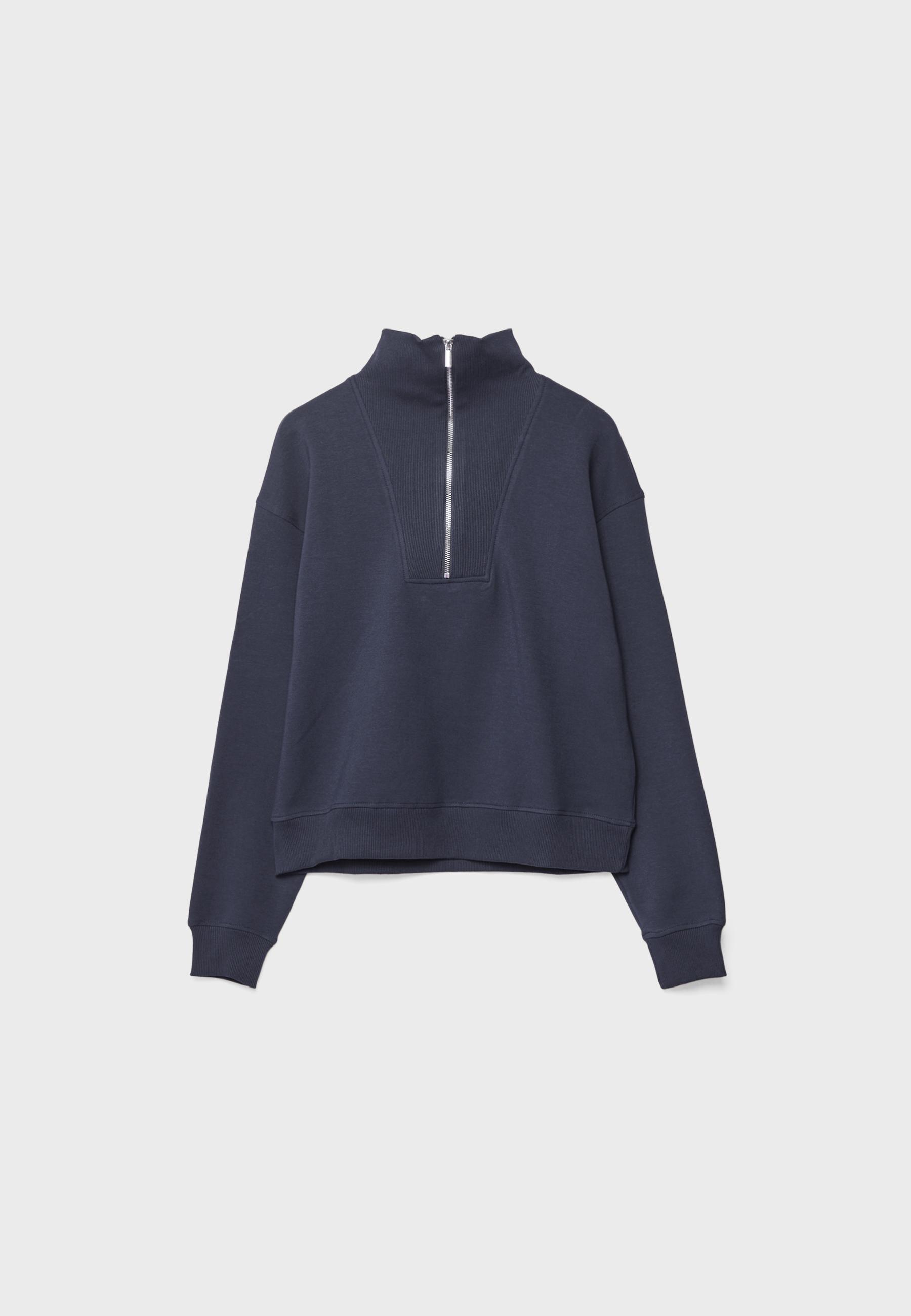 HIGH-NECK SWEATSHIRT WITH ZIP