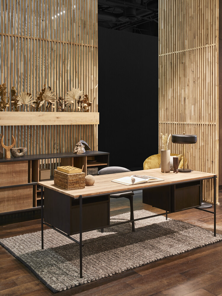 Ethnicraft - Teak Oscar bureau met laden