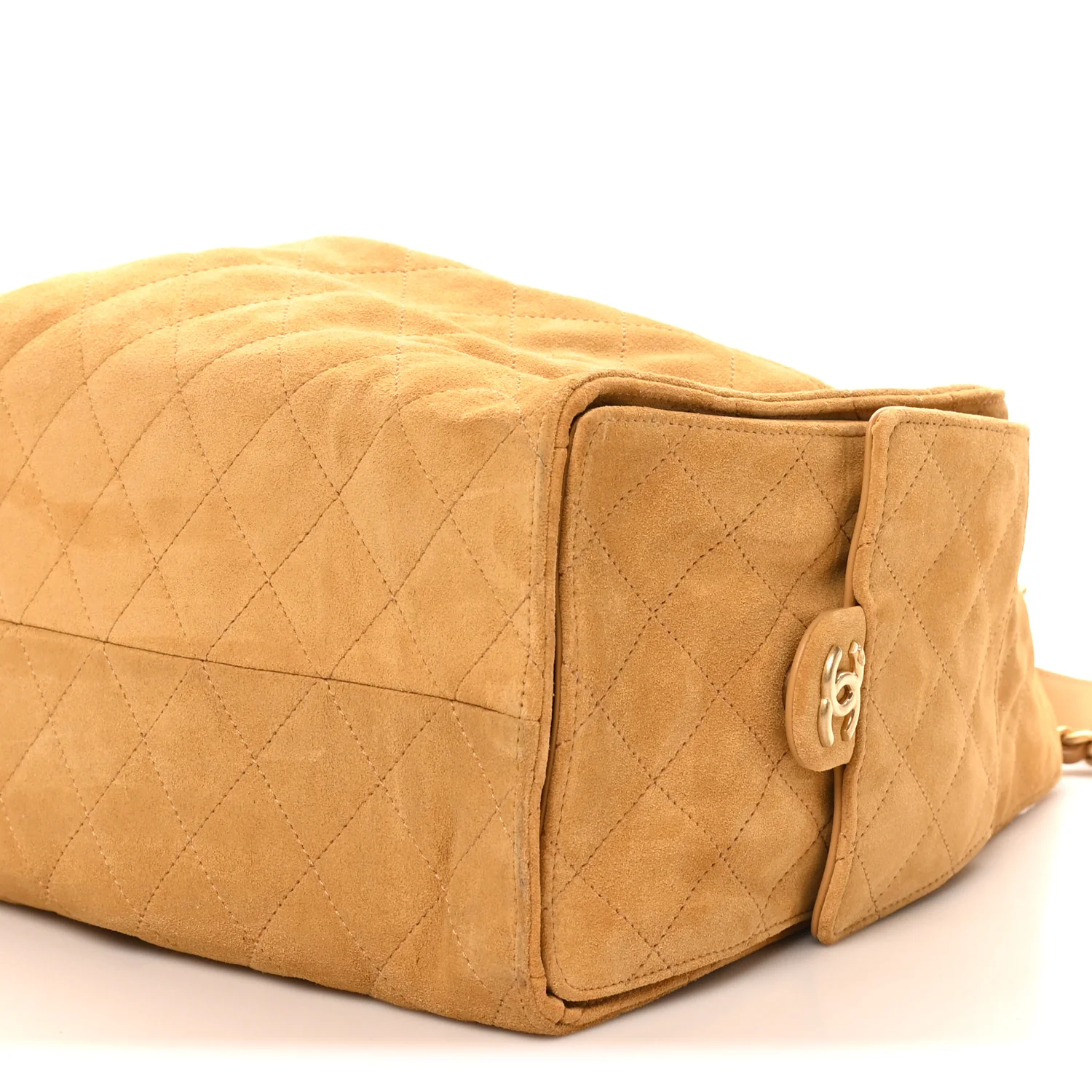 Suede Quilted Medium Chanel 25 Handbag Beige - Top Club