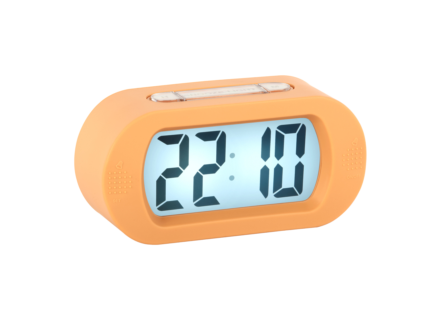 Alarm clock Gummy rubberized soft orange