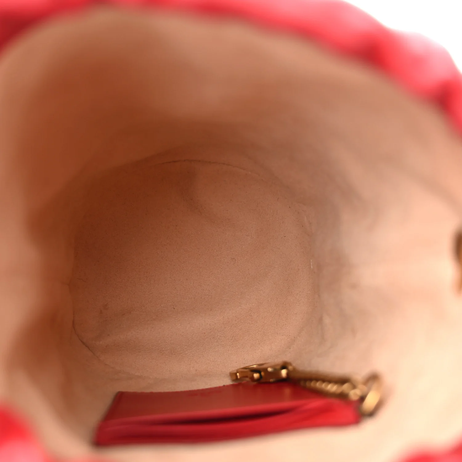 Calfskin Matelasse Mini GG Marmont 2.0 Bucket Bag Hibiscus Red - Top Club