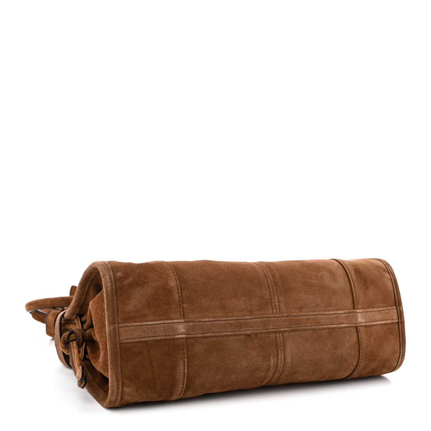 Suede Triangle Medium Bonnie Shoulder Bag Cacao - Top Club