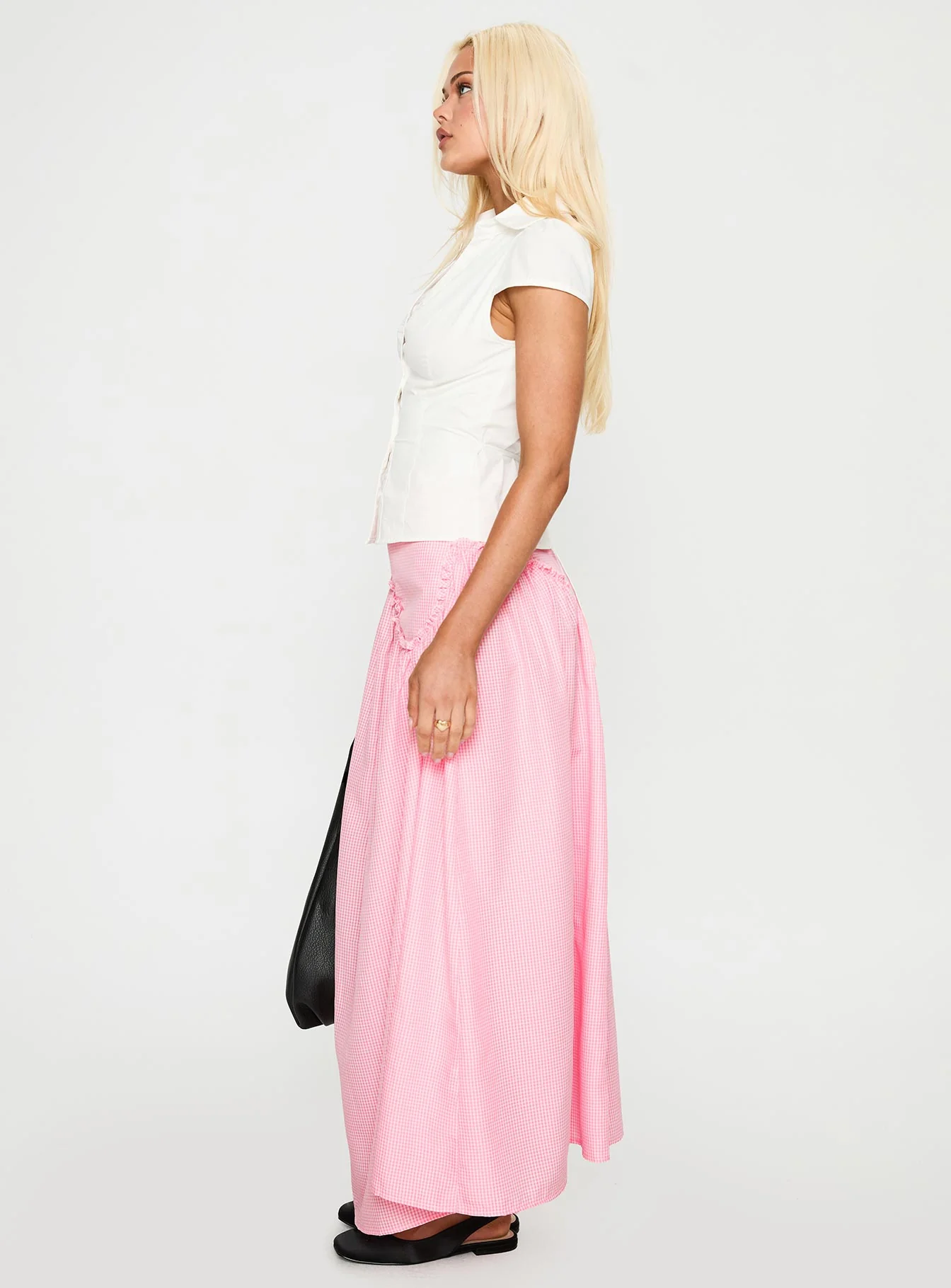 Apresia Maxi Skirt Pink Gingham