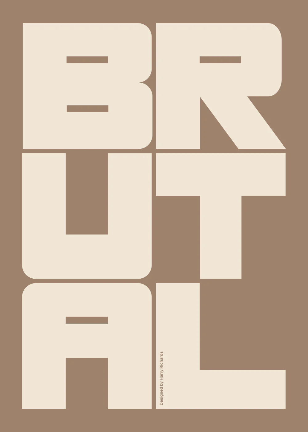 Poster Brutal 30 x 40 cm