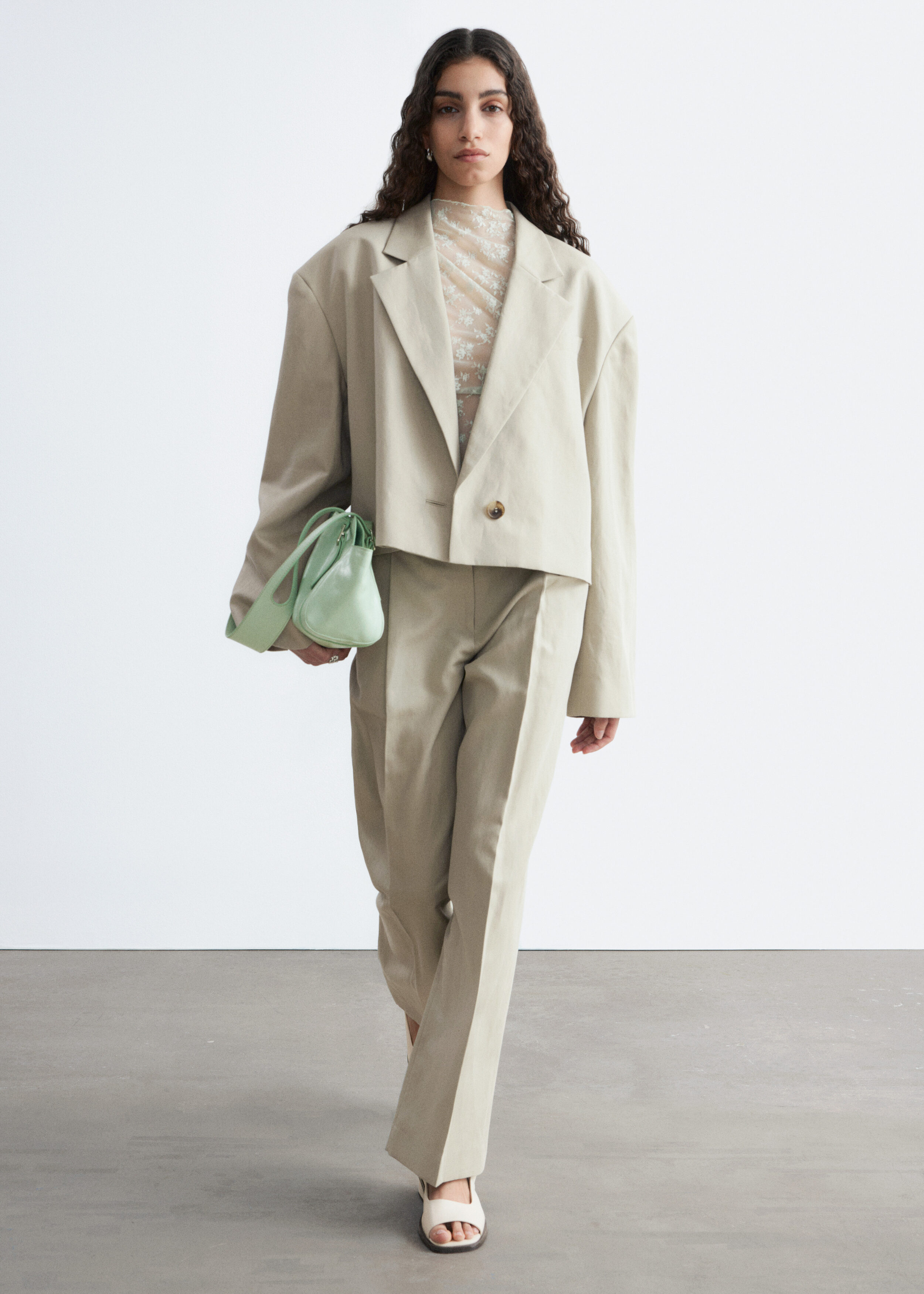 & Other Stories CROPPED OVERSIZED BLAZER