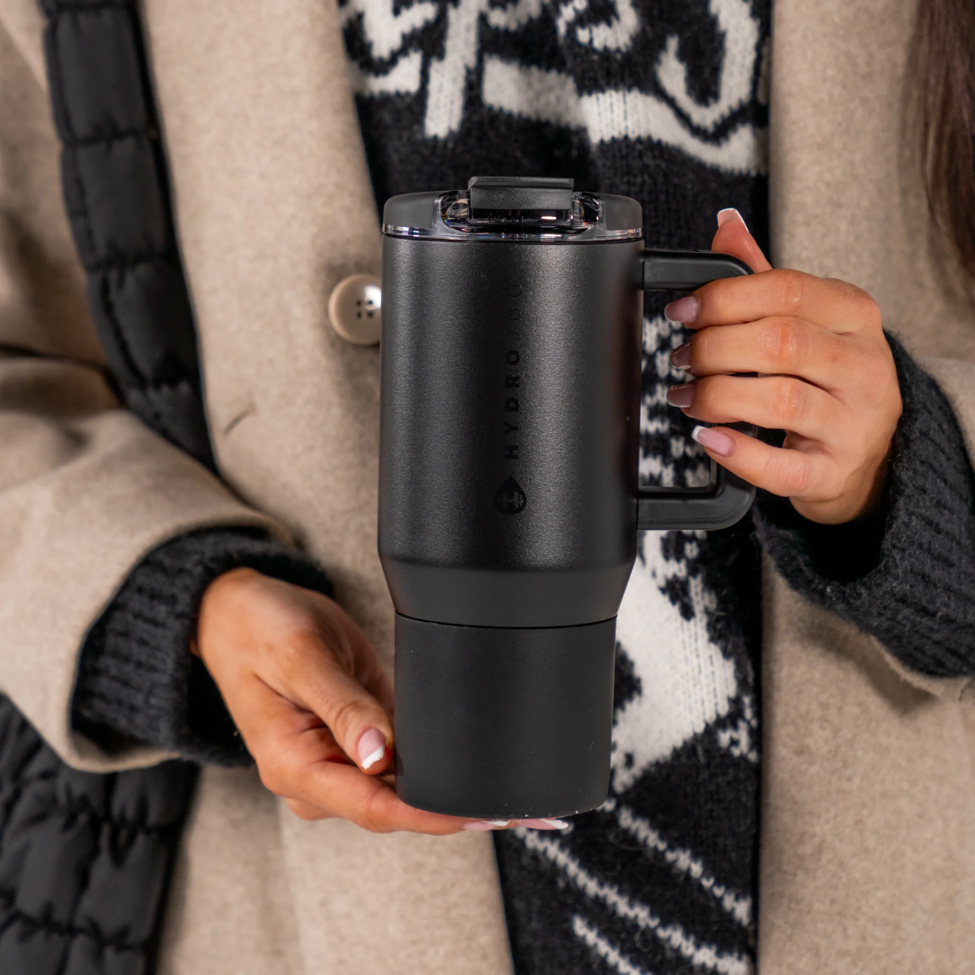 Coffee Traveler 20oz FreeSip® Stainless Steel Water Bottle - Black