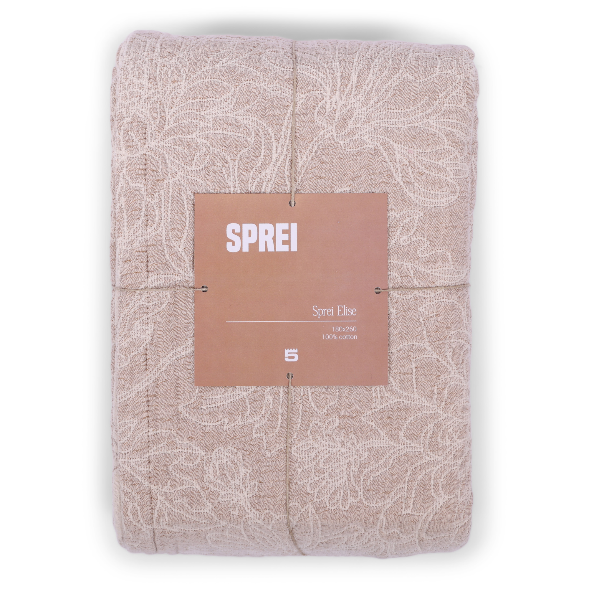 Sprei Elise beige/offwhite 260x180