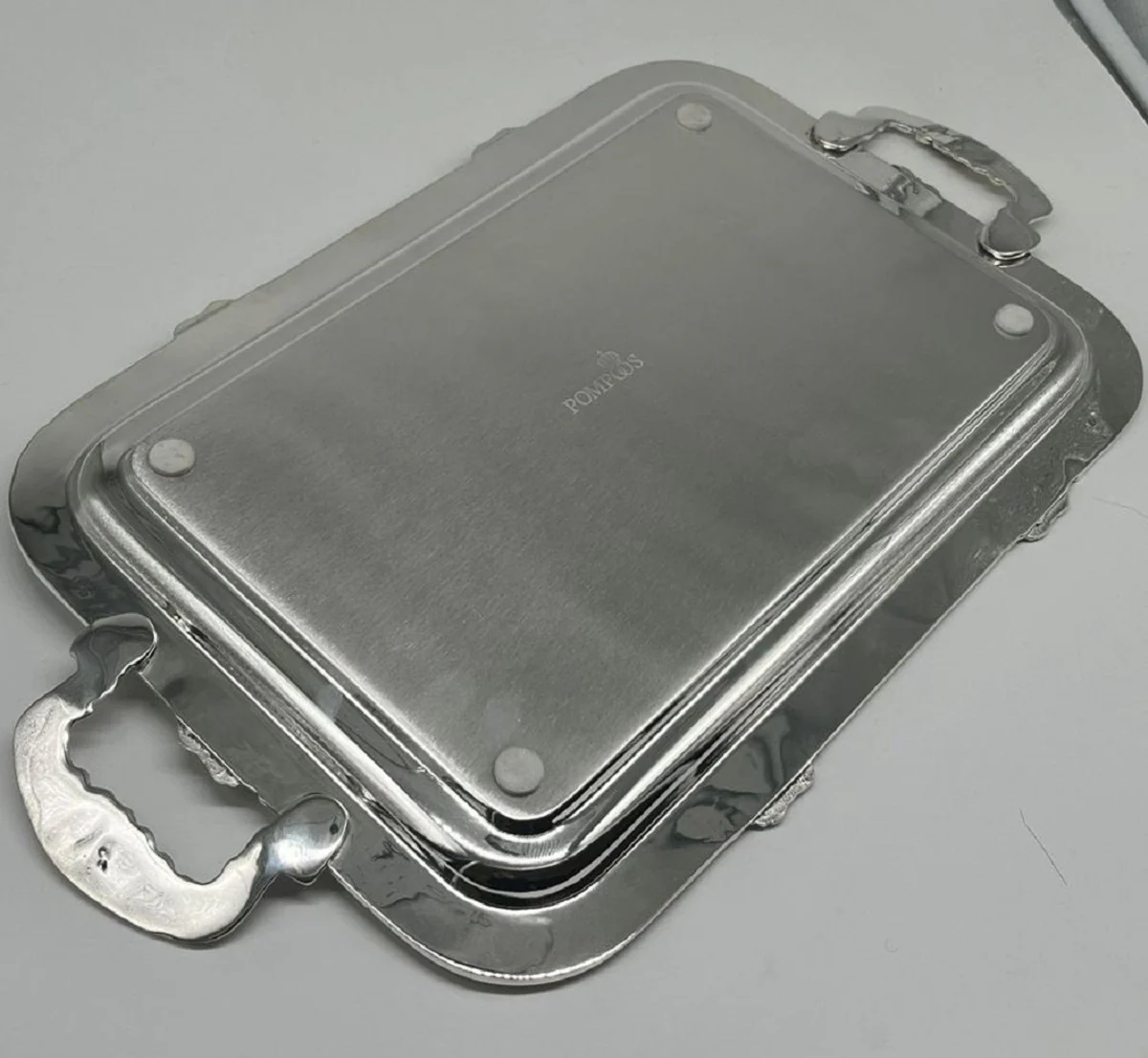 Pompöös by Luxury Baroque Serving Tray Crown Silver 47 cm - designed by Harald Glööckler