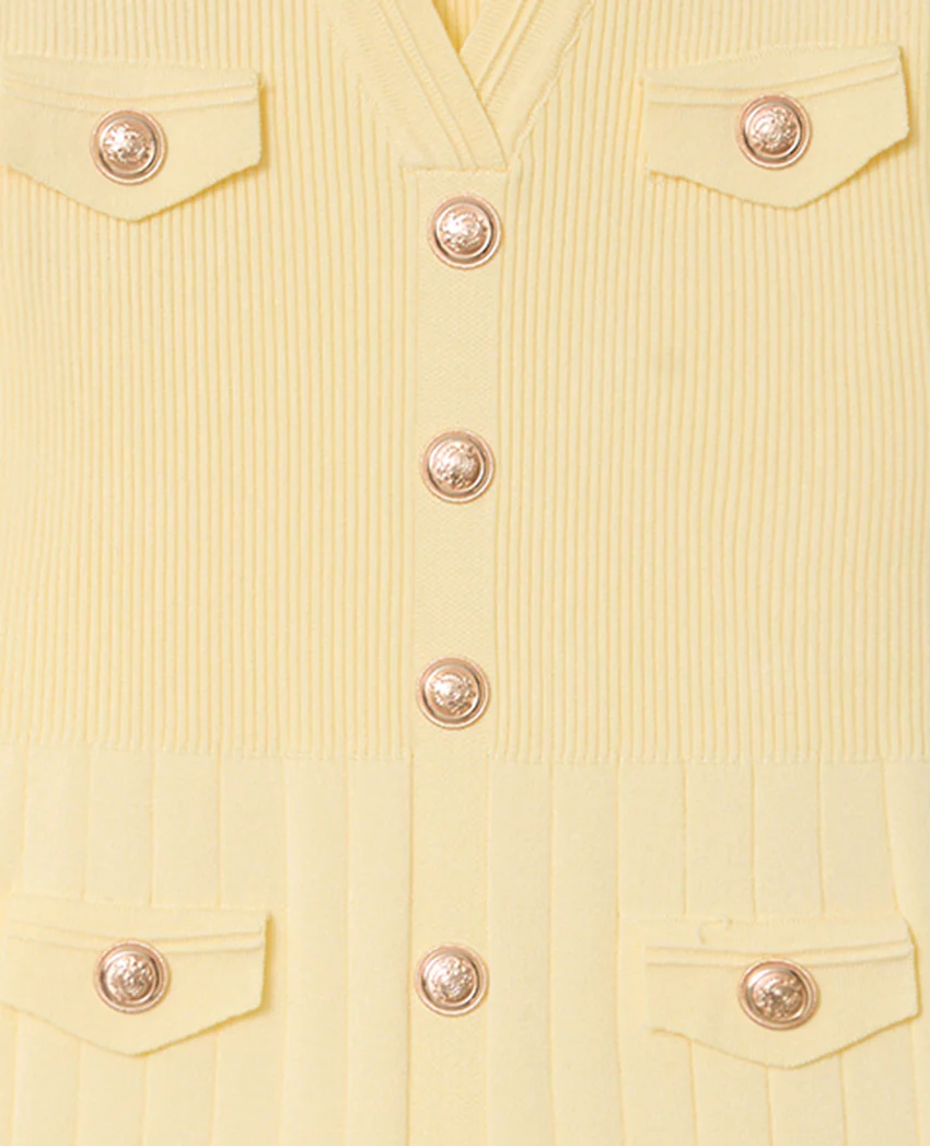 Pimkie Robe longue en maille avec boutons dorés
