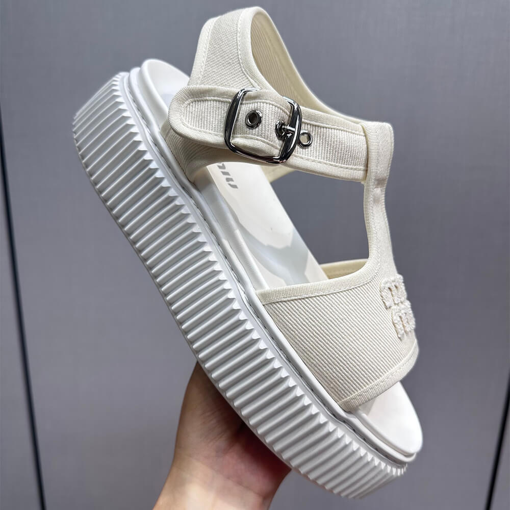 MiuMiu Denim flatform sandals - Top Club