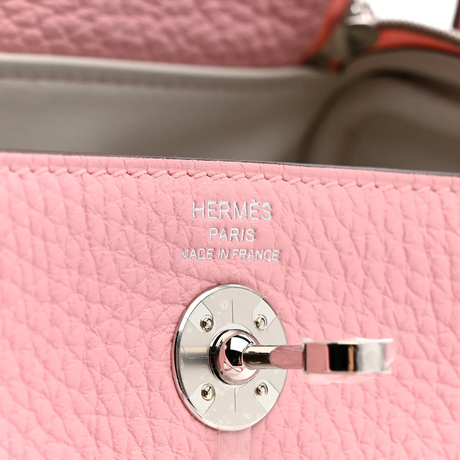 Taurillon Clemence Verso Mini Lindy 20 Rose Sakura Gris Perle - Top Club
