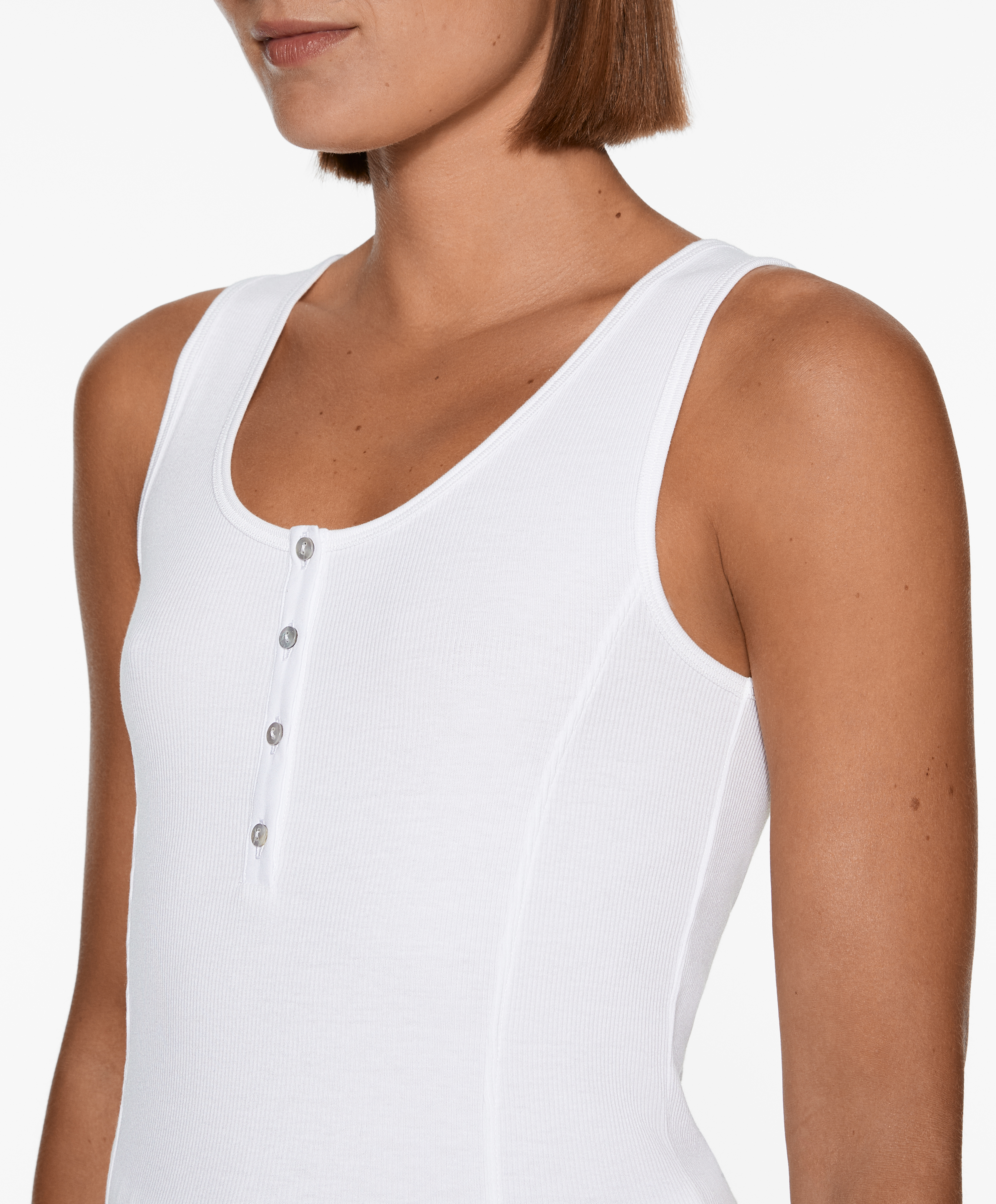 OYSHO Sleeveless T-shirt with cotton and modal
