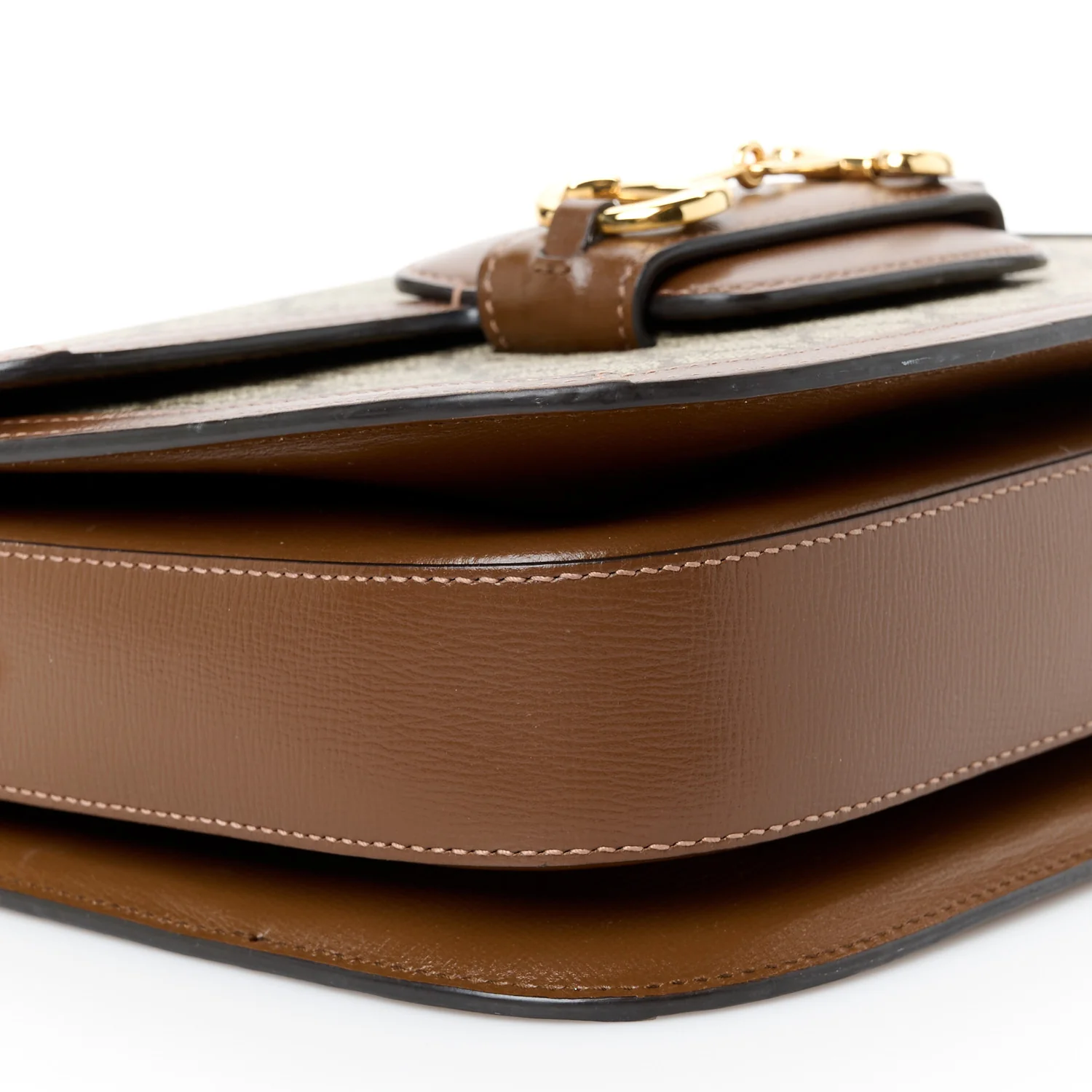 GG Supreme Monogram Azalea Calfskin Horsebit 1955 Shoulder Bag Beige Brown Sugar - Top Club
