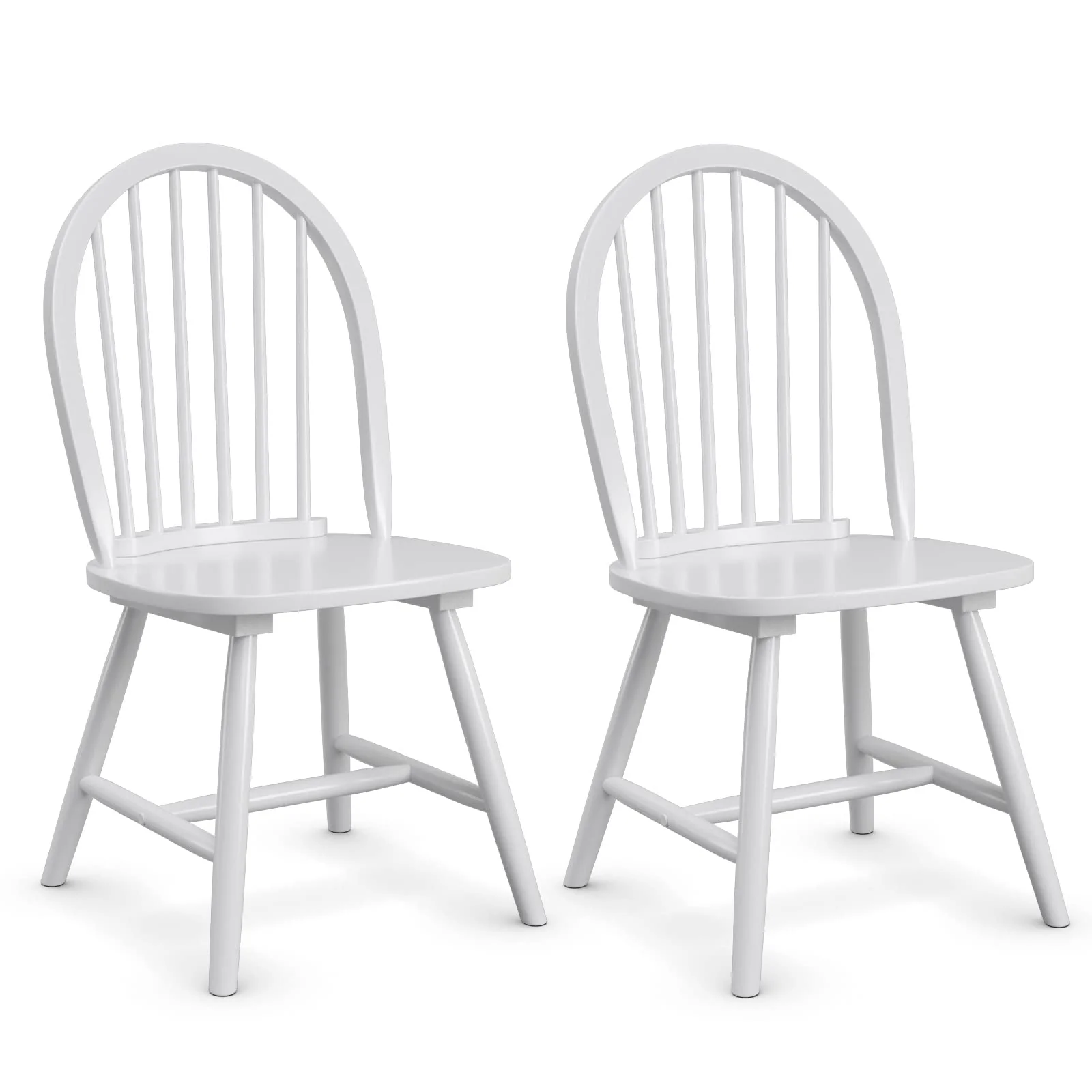 BEFOUNDLOVELY Set of 2/4 Windsor Chairs, Kitchen Dining Chairs with Backrest