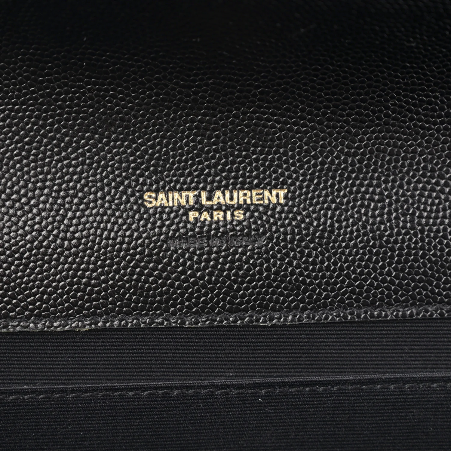 Grain De Poudre Matelasse Chevron Monogram Envelope Clutch Black - Top Club