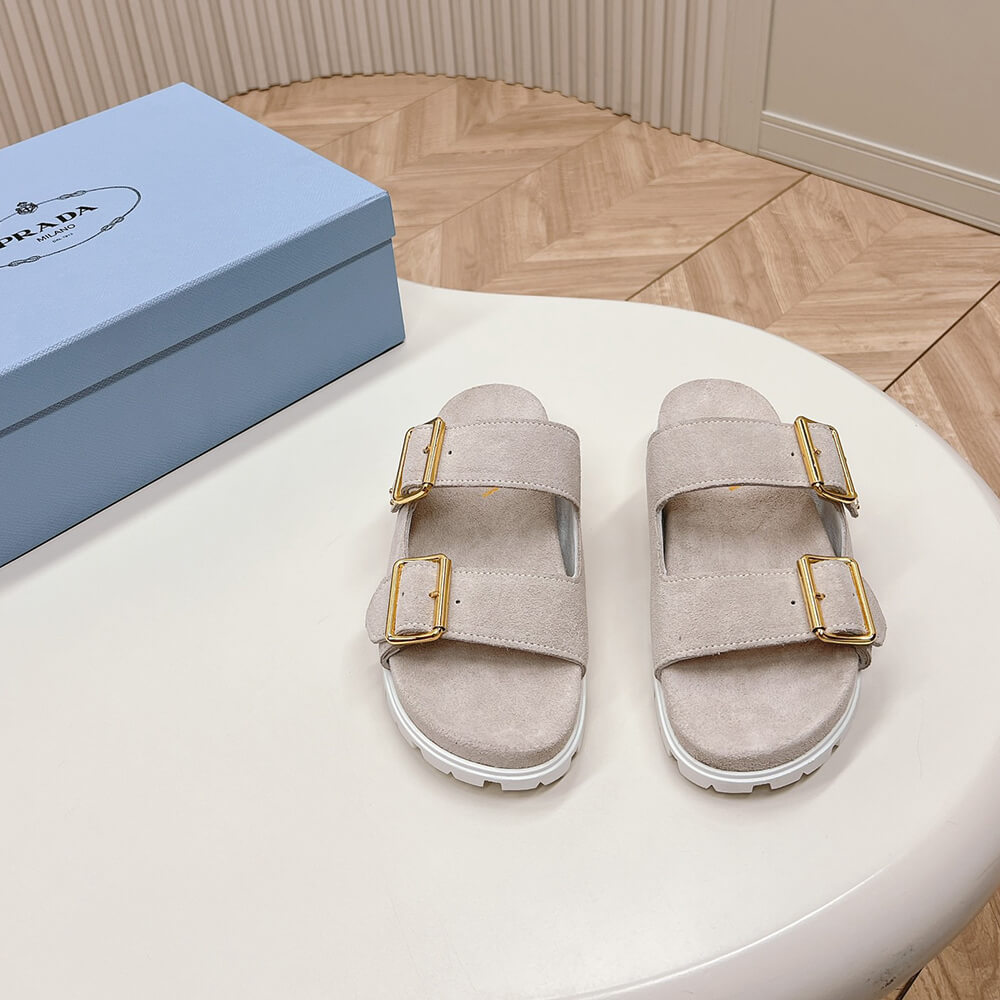 PRADA Suede strap slides - Top Club