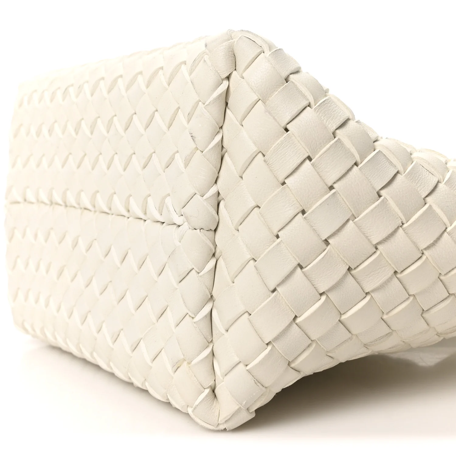 Nappa Intrecciato Mini Cabat White - Top Club