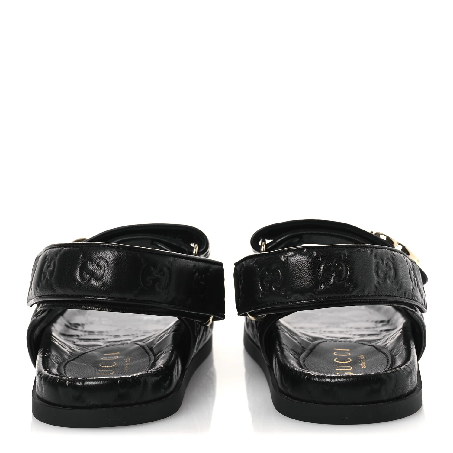 Guccissima GG Embossed Womens Sandals 37 Black - Top Club