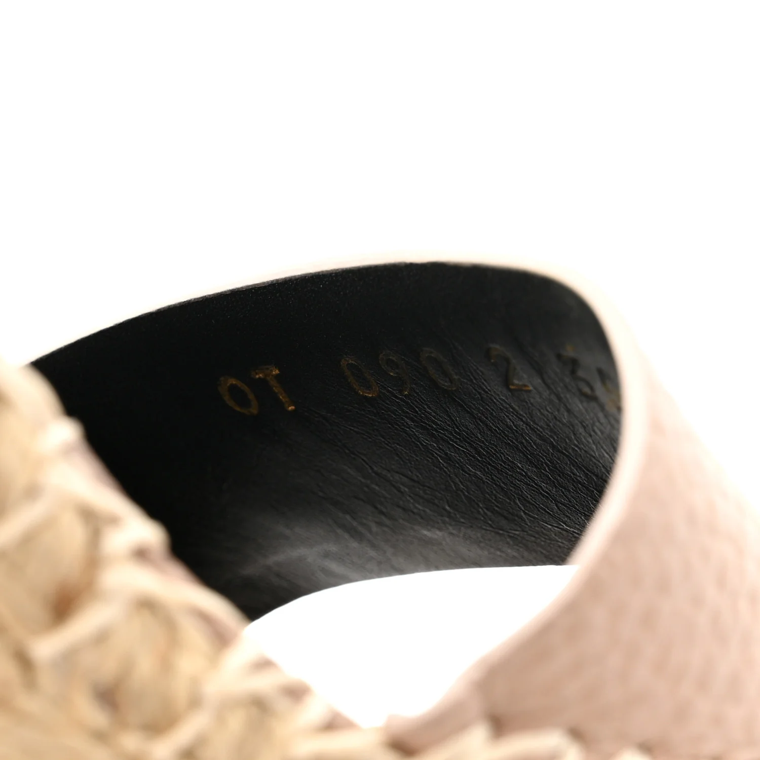 Grained Calfskin Rockstud Ankle Strap Espadrille 15/105mm Wedge Sandals 35 Rose Quartz Natural - Top Club