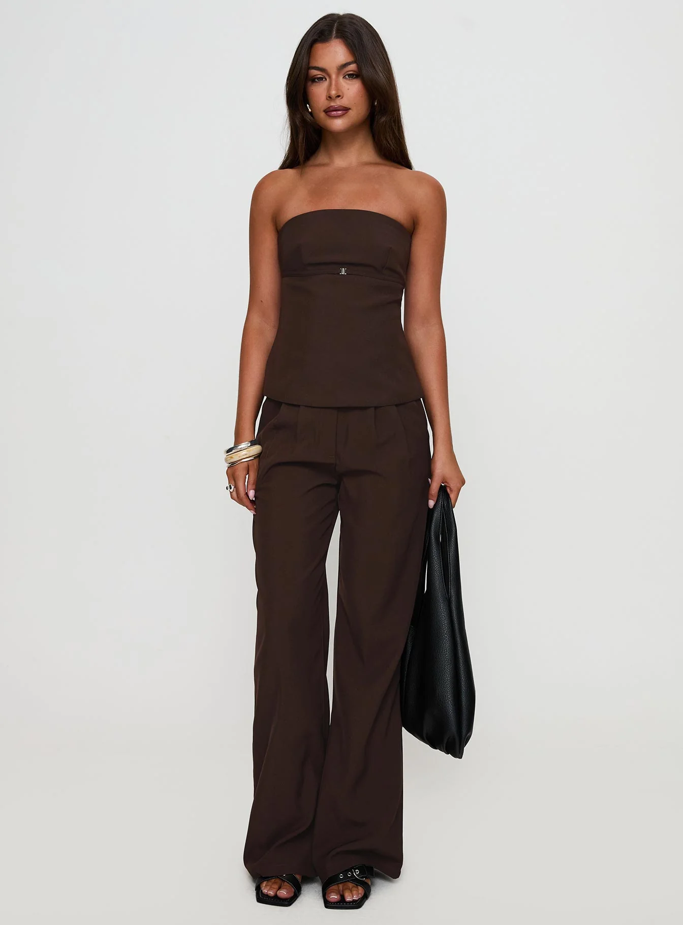 Irresistible Strapless Top Chocolate Petite