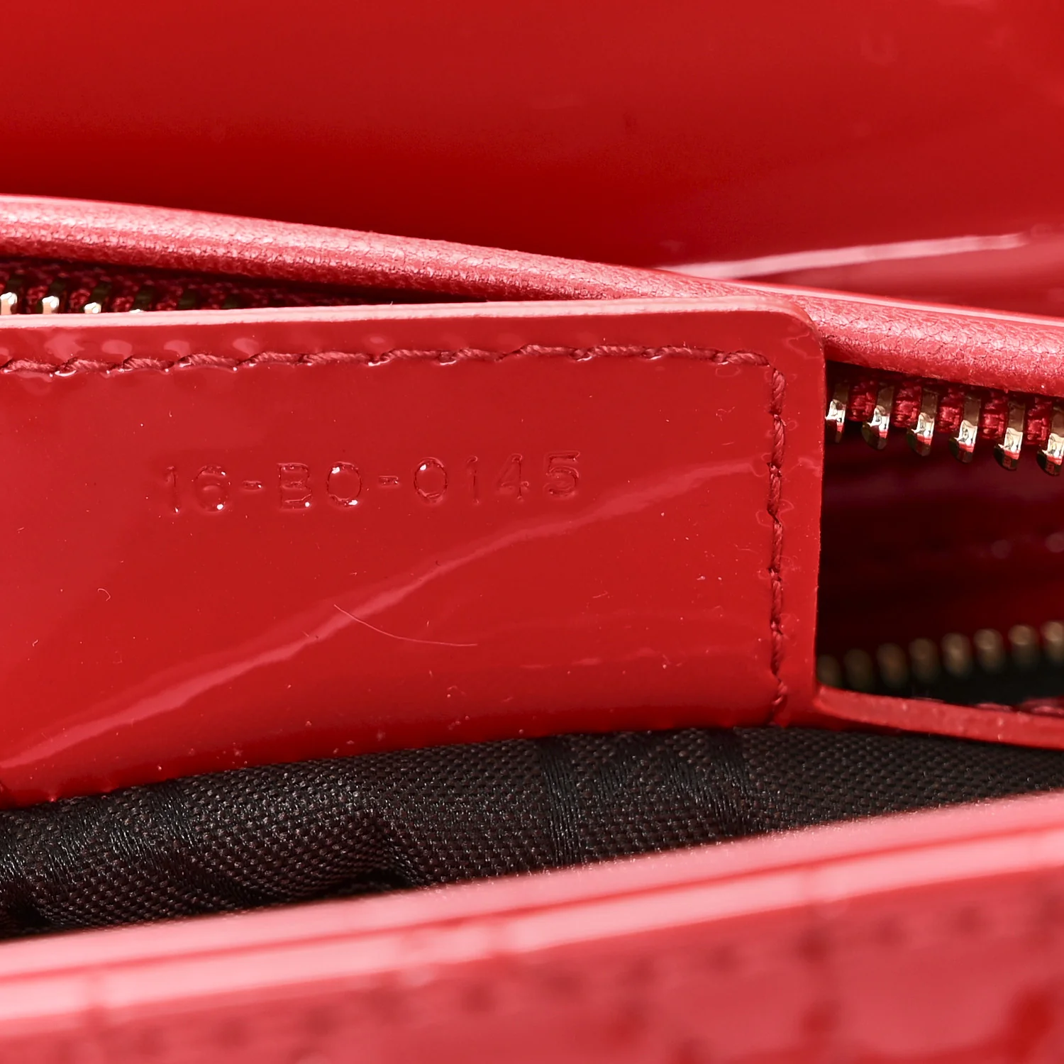 Patent Cannage Medium Lady Dior Red - Top Club