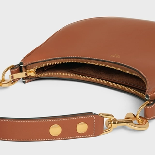 MEDIUM AVA STRAP BAG IN SMOOTH CALFSKIN TAN - Top Club