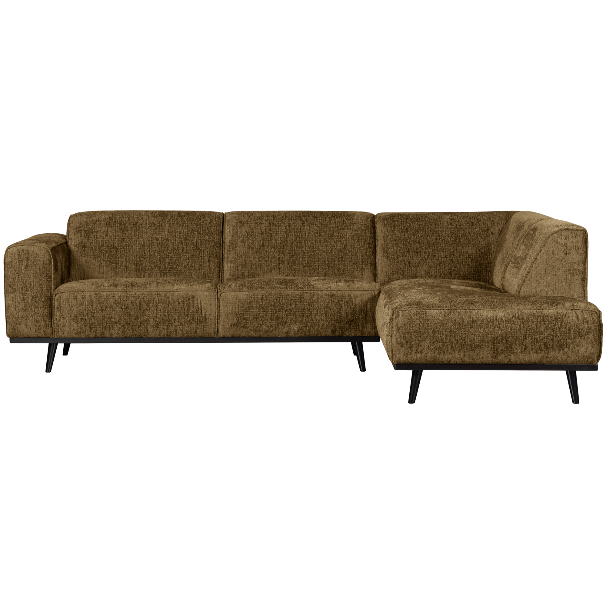 Hoekbank Statement Statement Hoekbank Rechts - Structure Velvet - Brass